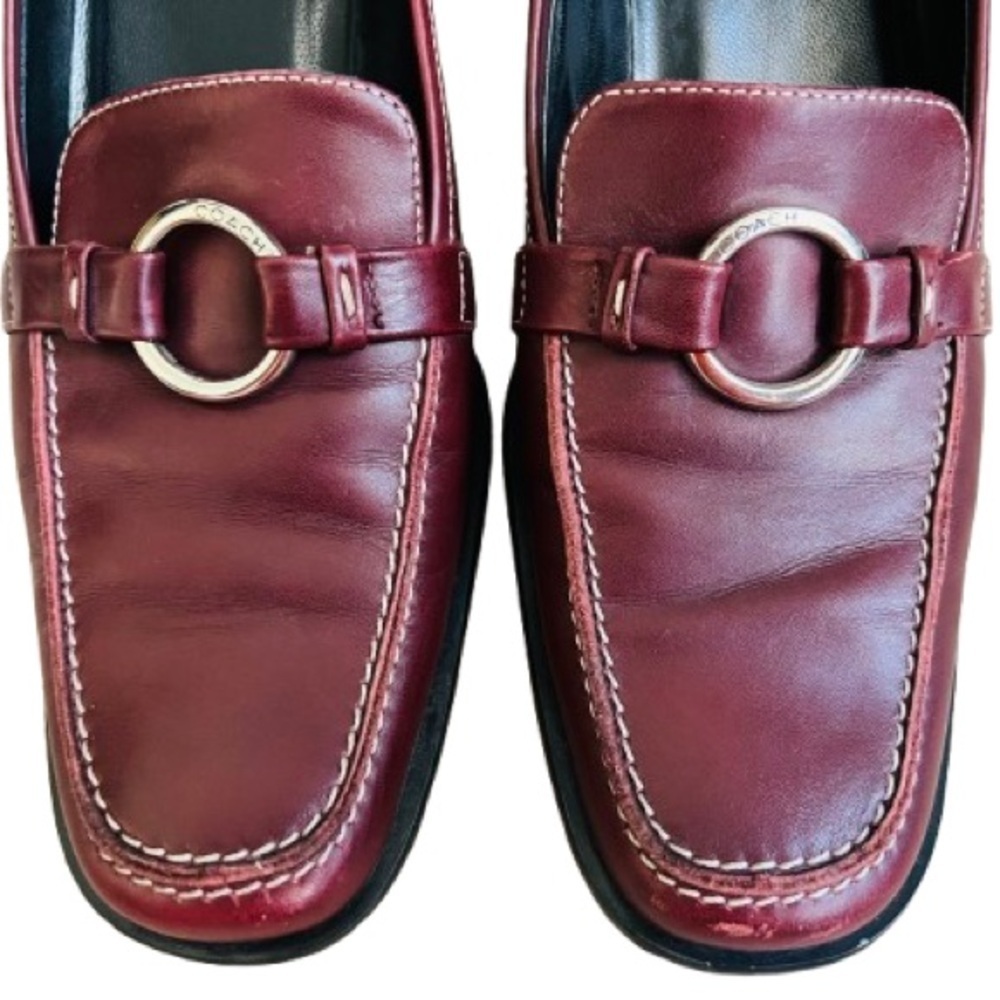Coach Heeled Burgundy/Silver Loafers
Size 8.5 - Picture 5 of 9